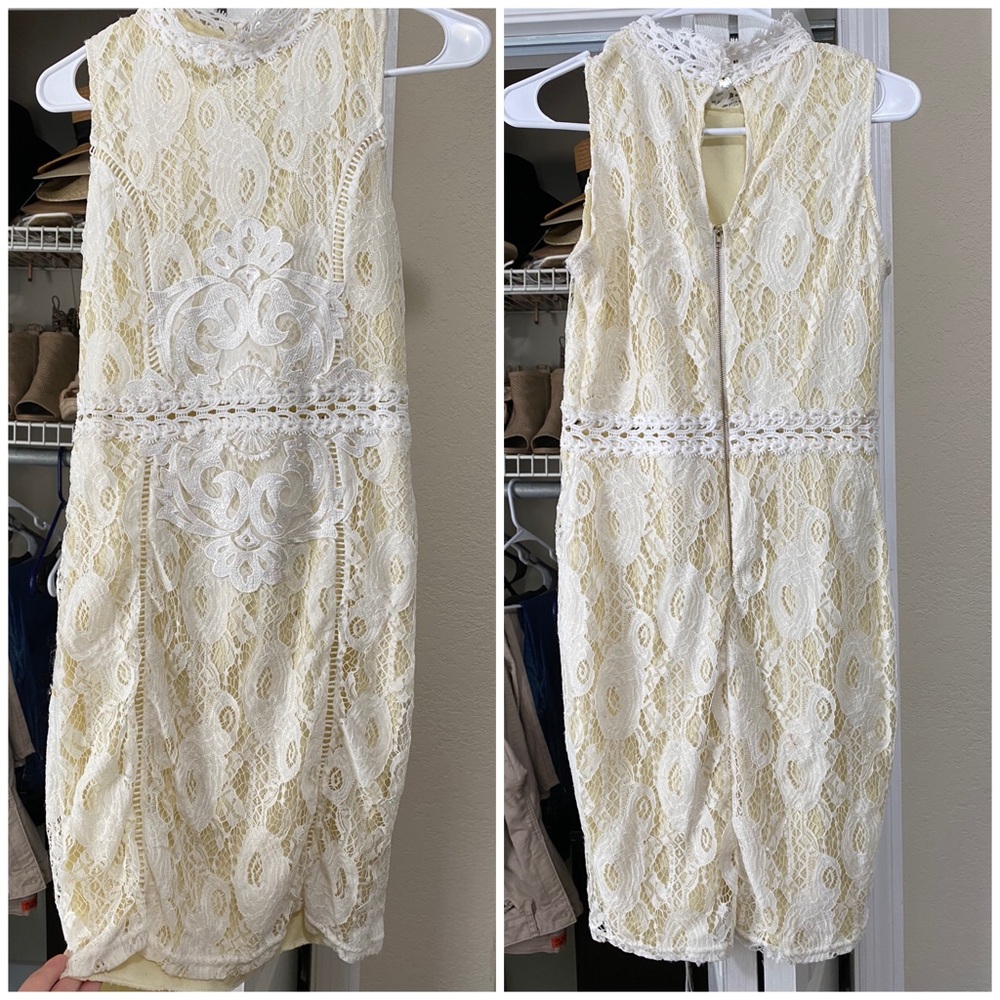 Cream White Lace Dress